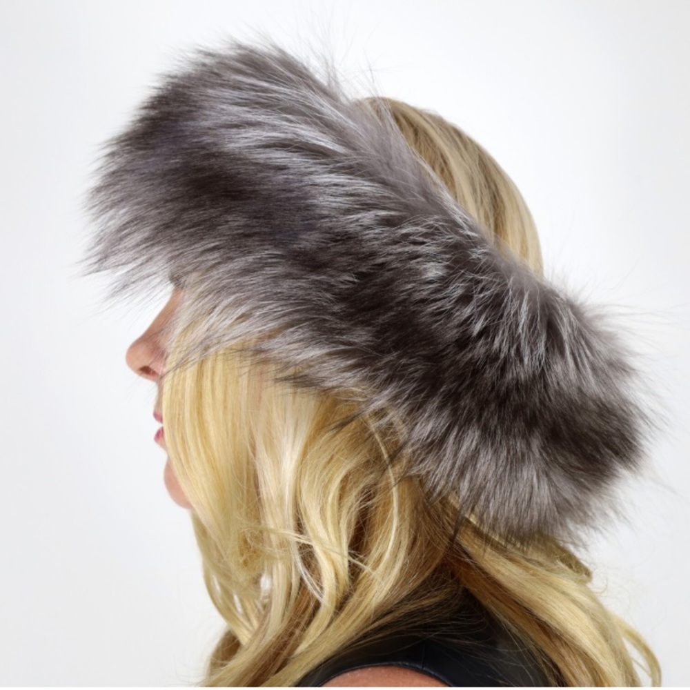 NWT Vintage 80’s Daniel Antonovich Fox Fur Headband